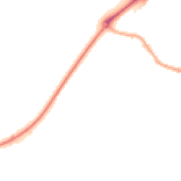 Night-time road noise heatmap for WA11 0AP
