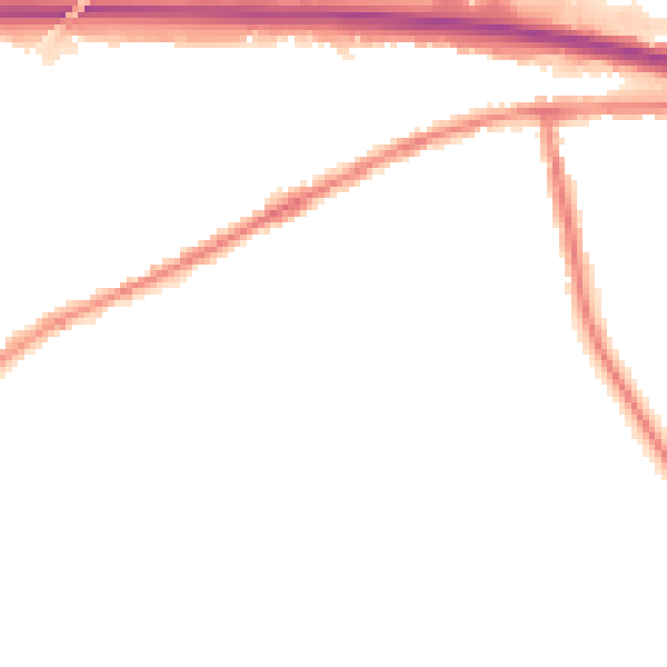 Night-time road noise heatmap for WA11 0NX