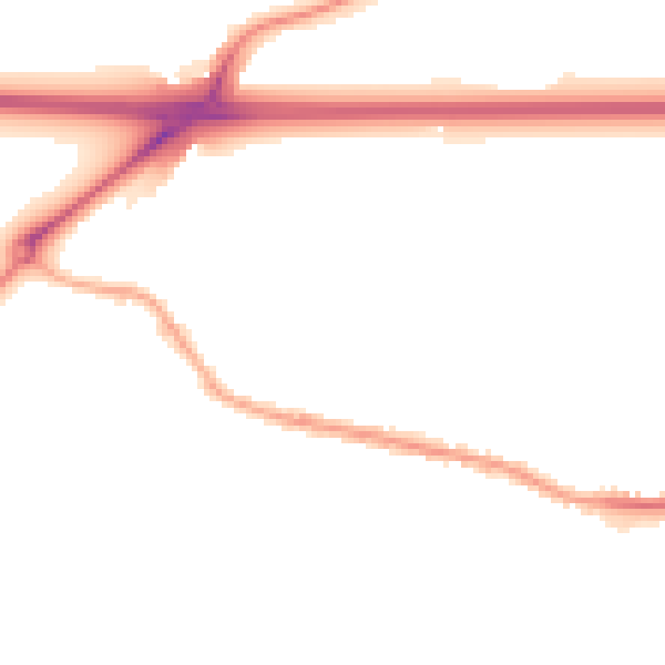 Night-time road noise heatmap for WA11 0UQ
