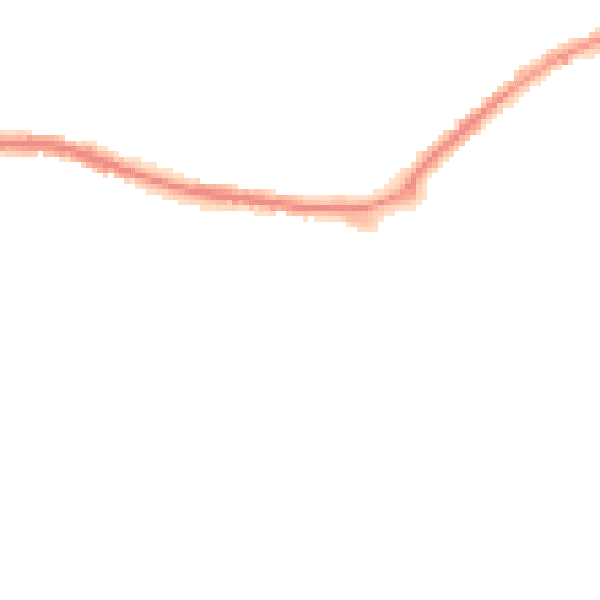 Night-time road noise heatmap for WA11 0XU