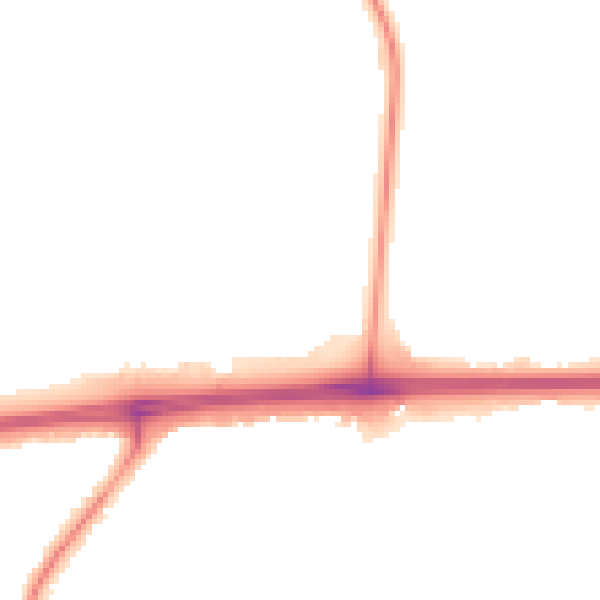 Night-time road noise heatmap for WA11 7HQ