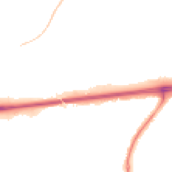 Night-time road noise heatmap for WA11 7PN