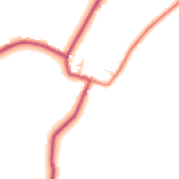 Daytime road noise heatmap for WA11 7SB