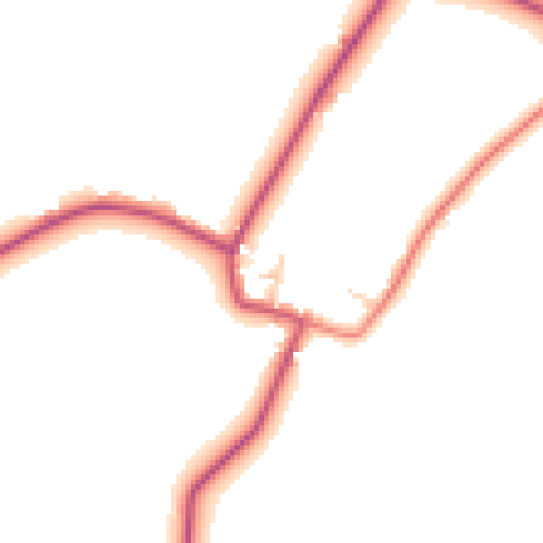 Daytime road noise heatmap for WA11 7SE
