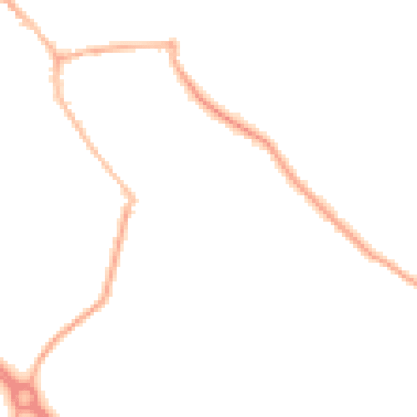 Night-time road noise heatmap for WA11 8EX