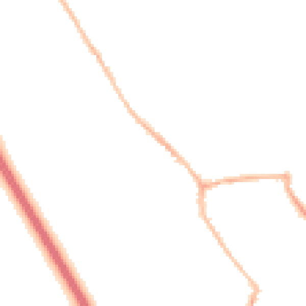 Night-time road noise heatmap for WA11 8GB