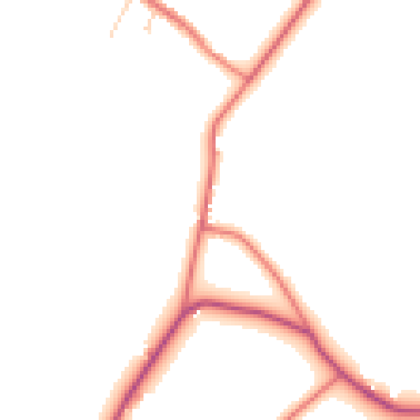 Daytime road noise heatmap for WA11 8RA