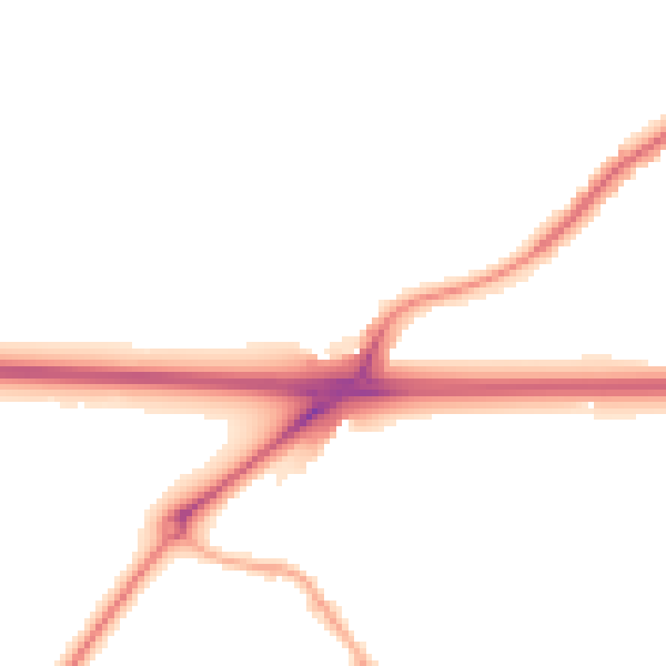 Night-time road noise heatmap for WA11 9RS