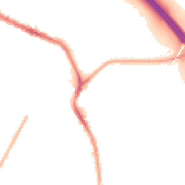 Night-time road noise heatmap for WA12 0AA