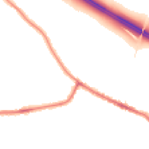 Night-time road noise heatmap for WA12 0AB