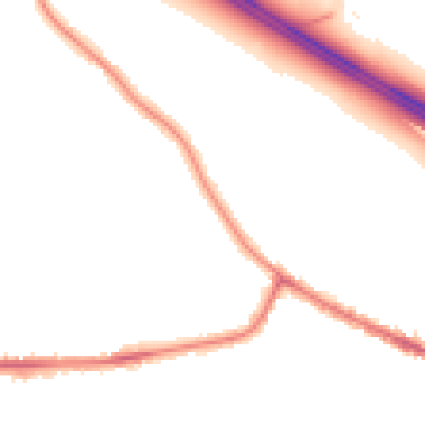 Night-time road noise heatmap for WA12 0AG