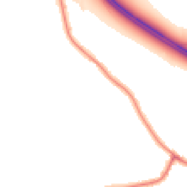Night-time road noise heatmap for WA12 0AP