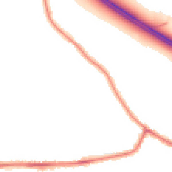 Night-time road noise heatmap for WA12 0AR