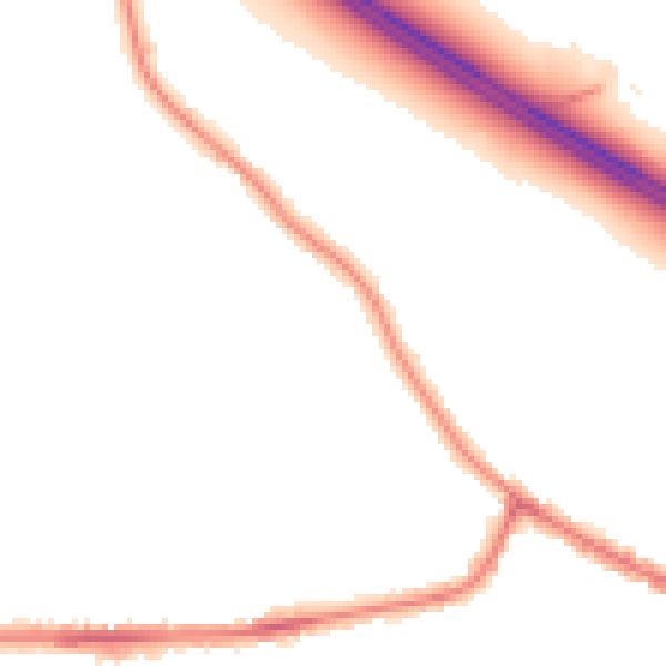 Night-time road noise heatmap for WA12 0AS