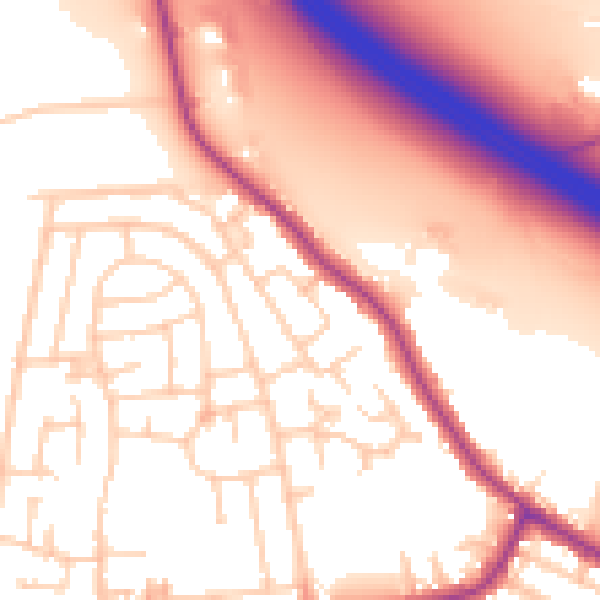 Daytime road noise heatmap for WA12 0AT