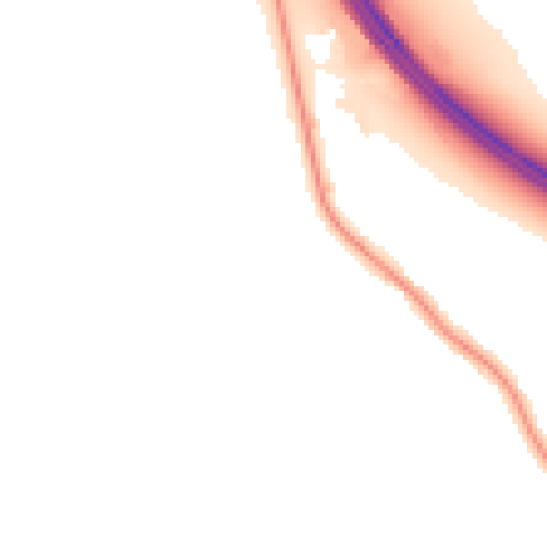 Night-time road noise heatmap for WA12 0AU