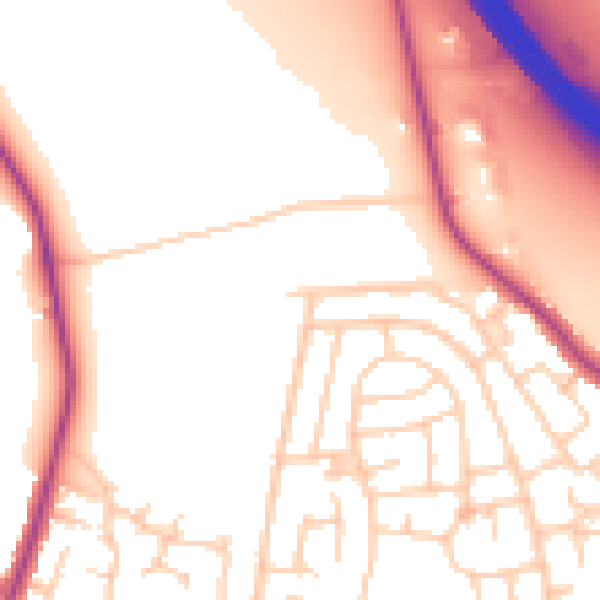 Daytime road noise heatmap for WA12 0AX