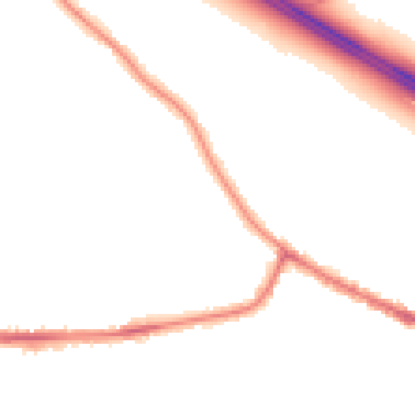 Night-time road noise heatmap for WA12 0BD