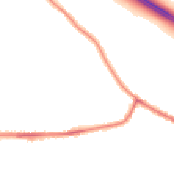 Night-time road noise heatmap for WA12 0BE