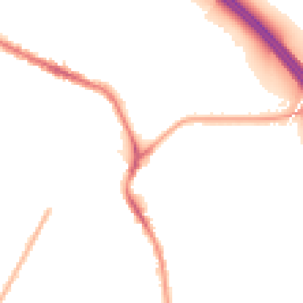 Night-time road noise heatmap for WA12 0BG
