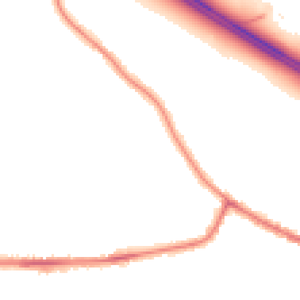 Night-time road noise heatmap for WA12 0BW