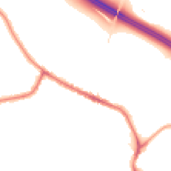 Night-time road noise heatmap for WA12 0DP
