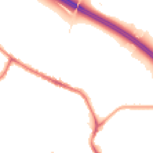 Night-time road noise heatmap for WA12 0DU