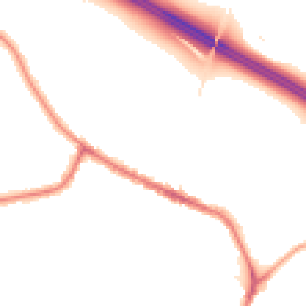 Night-time road noise heatmap for WA12 0DY