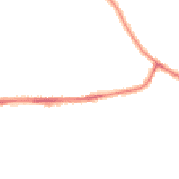 Night-time road noise heatmap for WA12 0EB