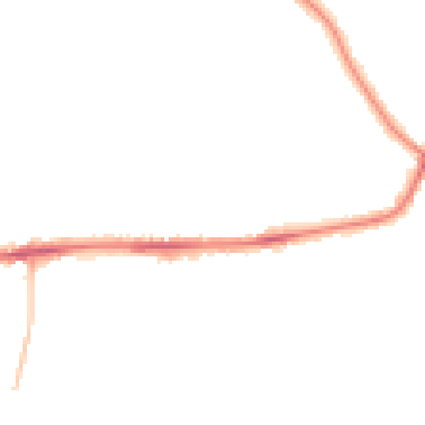 Night-time road noise heatmap for WA12 0EF
