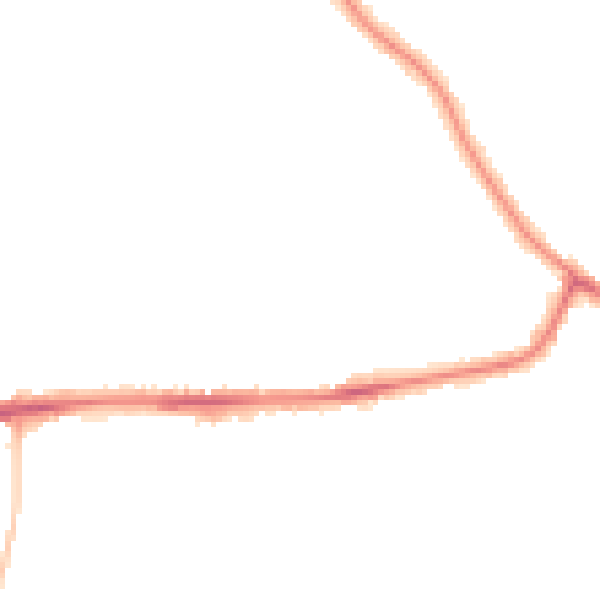 Night-time road noise heatmap for WA12 0EG