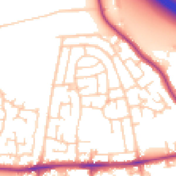 Daytime road noise heatmap for WA12 0JX