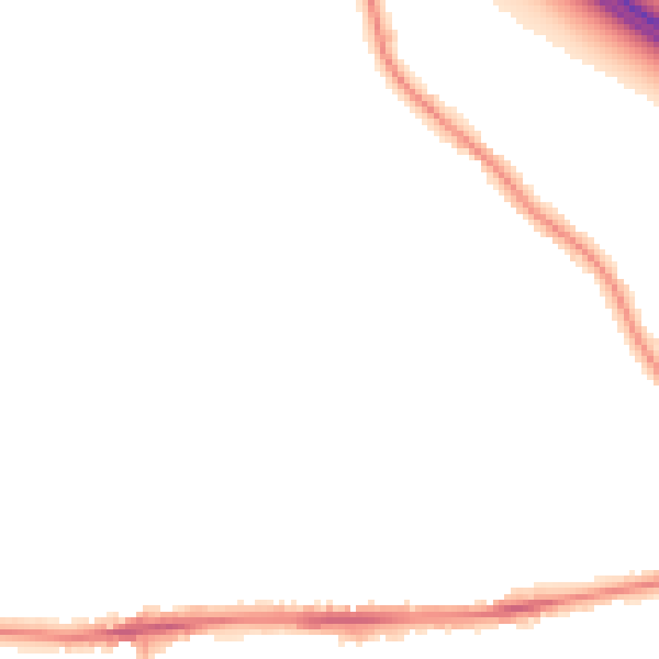 Night-time road noise heatmap for WA12 0JX