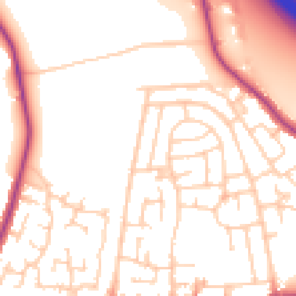 Daytime road noise heatmap for WA12 0LE