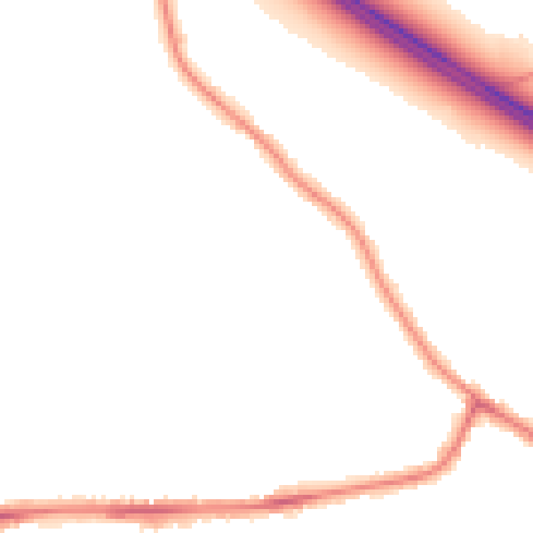 Night-time road noise heatmap for WA12 0LR