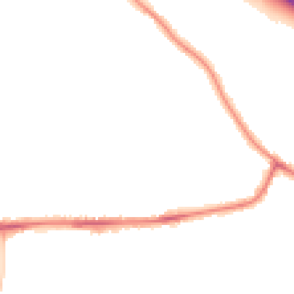 Night-time road noise heatmap for WA12 0LZ