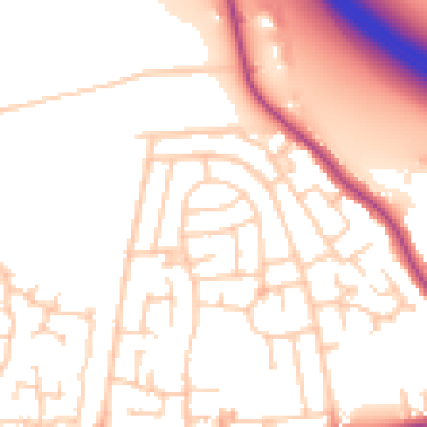 Daytime road noise heatmap for WA12 0NH