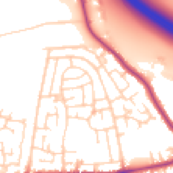 Daytime road noise heatmap for WA12 0NJ