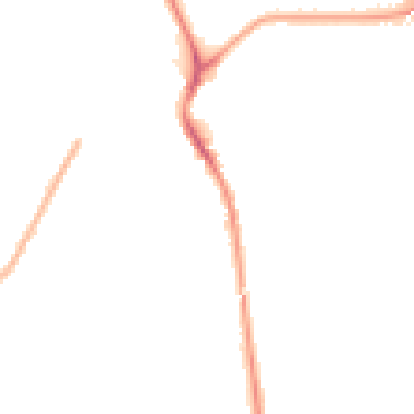 Night-time road noise heatmap for WA12 8BD