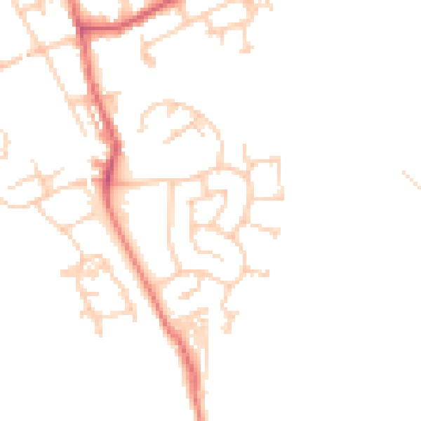 Daytime road noise heatmap for WA12 8NR