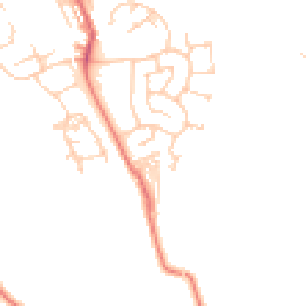 Daytime road noise heatmap for WA12 8RY