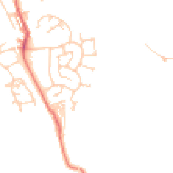Daytime road noise heatmap for WA12 8TF