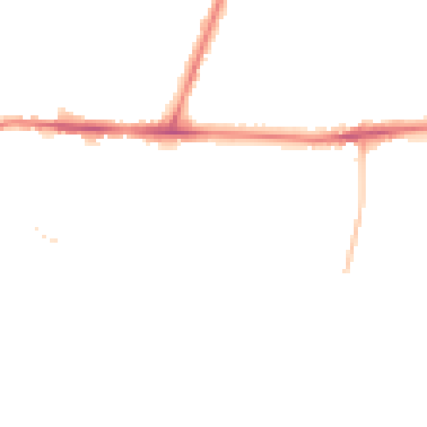 Night-time road noise heatmap for WA12 9DL