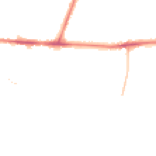 Night-time road noise heatmap for WA12 9DR