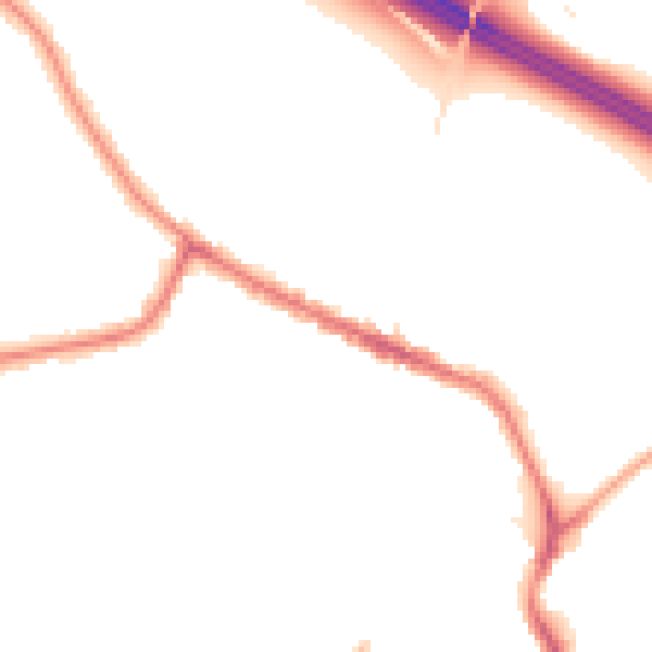 Night-time road noise heatmap for WA12 9SL
