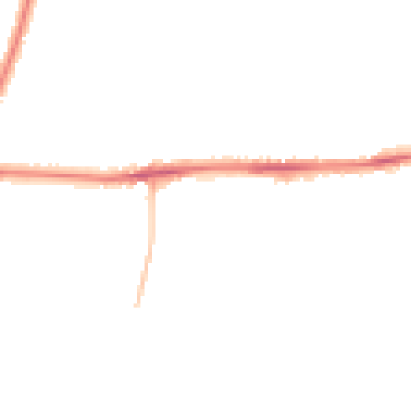 Night-time road noise heatmap for WA12 9US