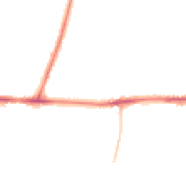 Night-time road noise heatmap for WA12 9WN