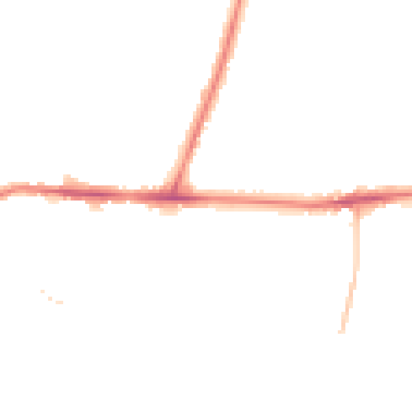 Night-time road noise heatmap for WA12 9ZJ