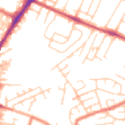 Daytime road noise heatmap for WA14 1AE