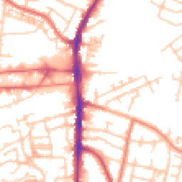 Daytime road noise heatmap for WA14 1AP